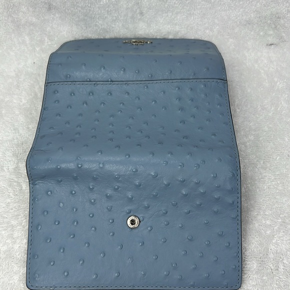 Coach blue ostrich, embossed, Leather Wallet - Picture 6 of 8